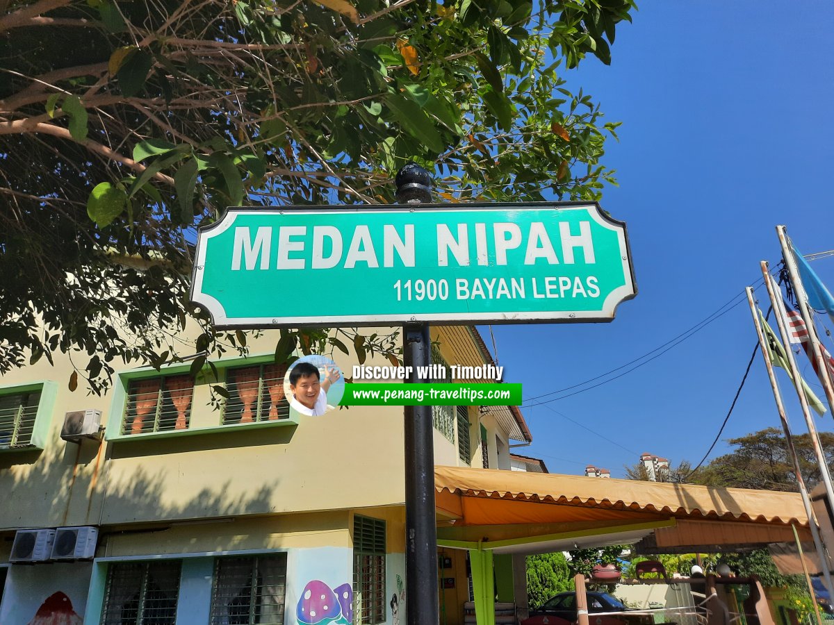 Medan Nipah roadsign