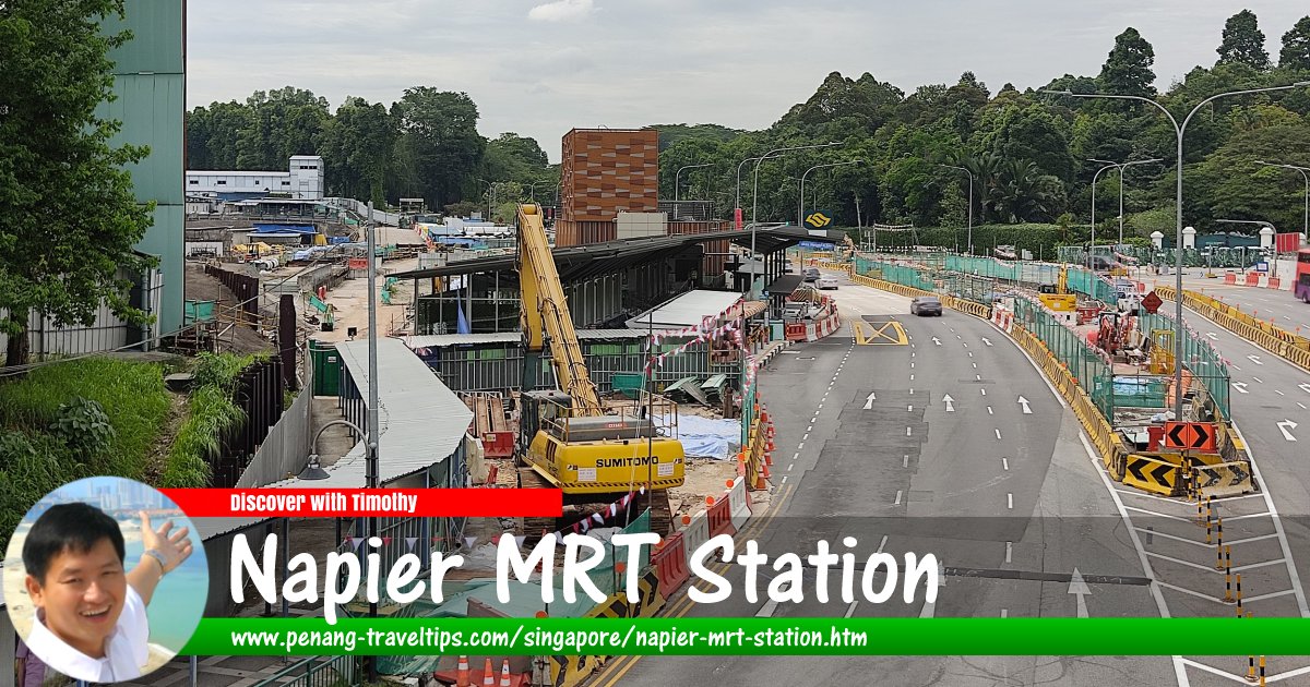 Napier MRT Station under construction