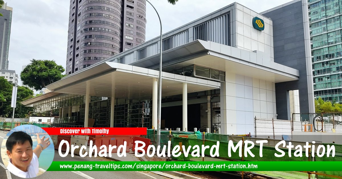 Orchard Boulevard MRT Station under construction