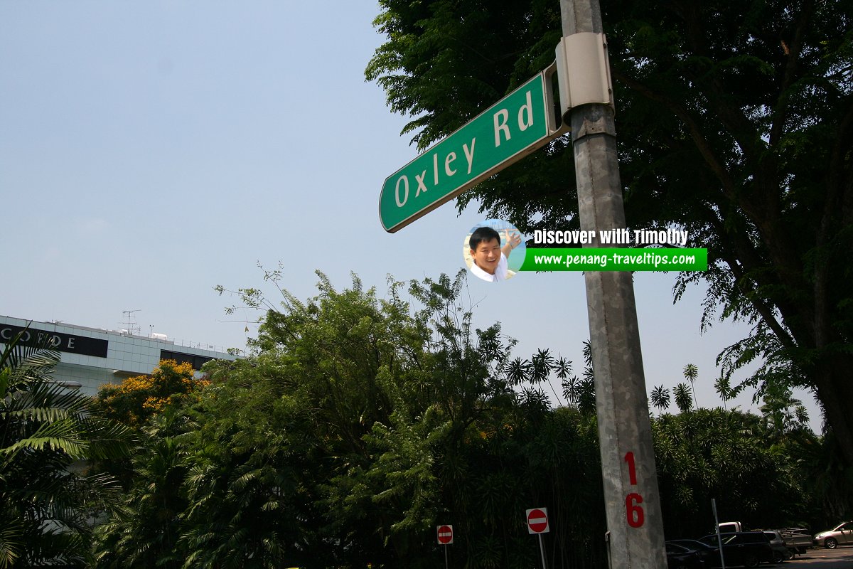 Roadsign for Oxley Road, Singapore