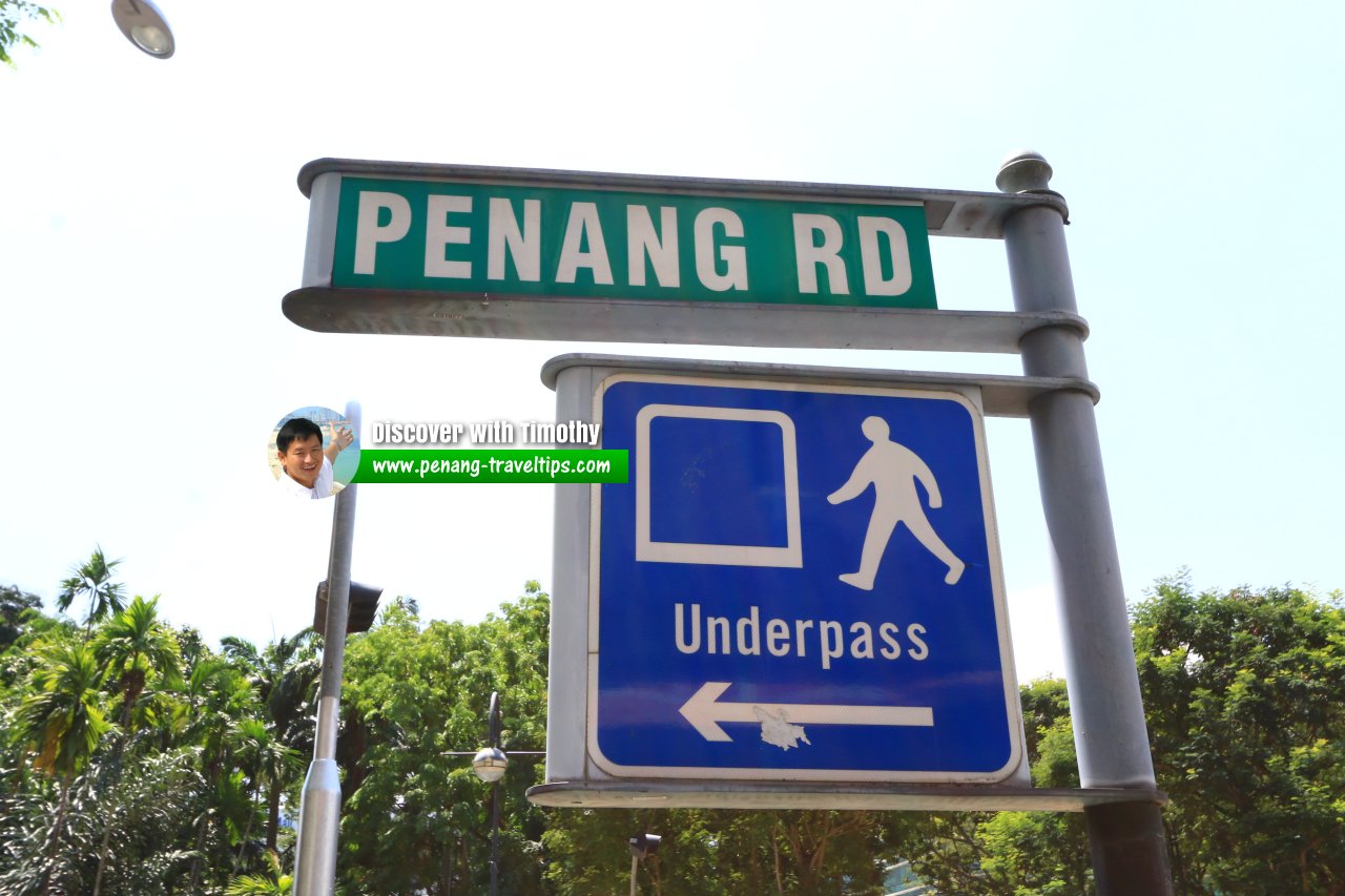Penang Road roadsign