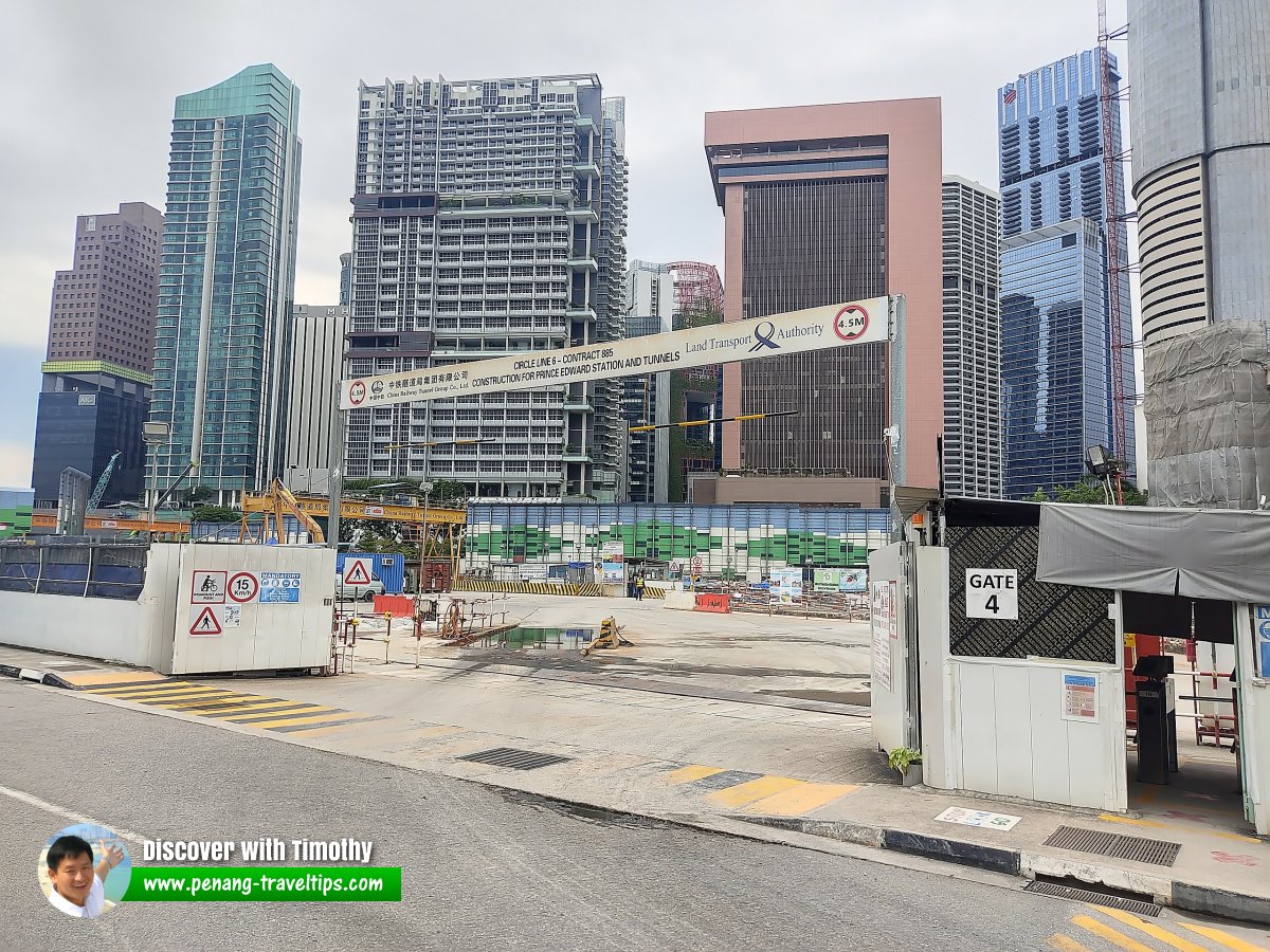 Prince Edward Road MRT Station under construction