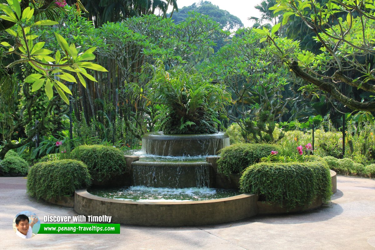 Fountain at the National Orchid Garden, Singapore