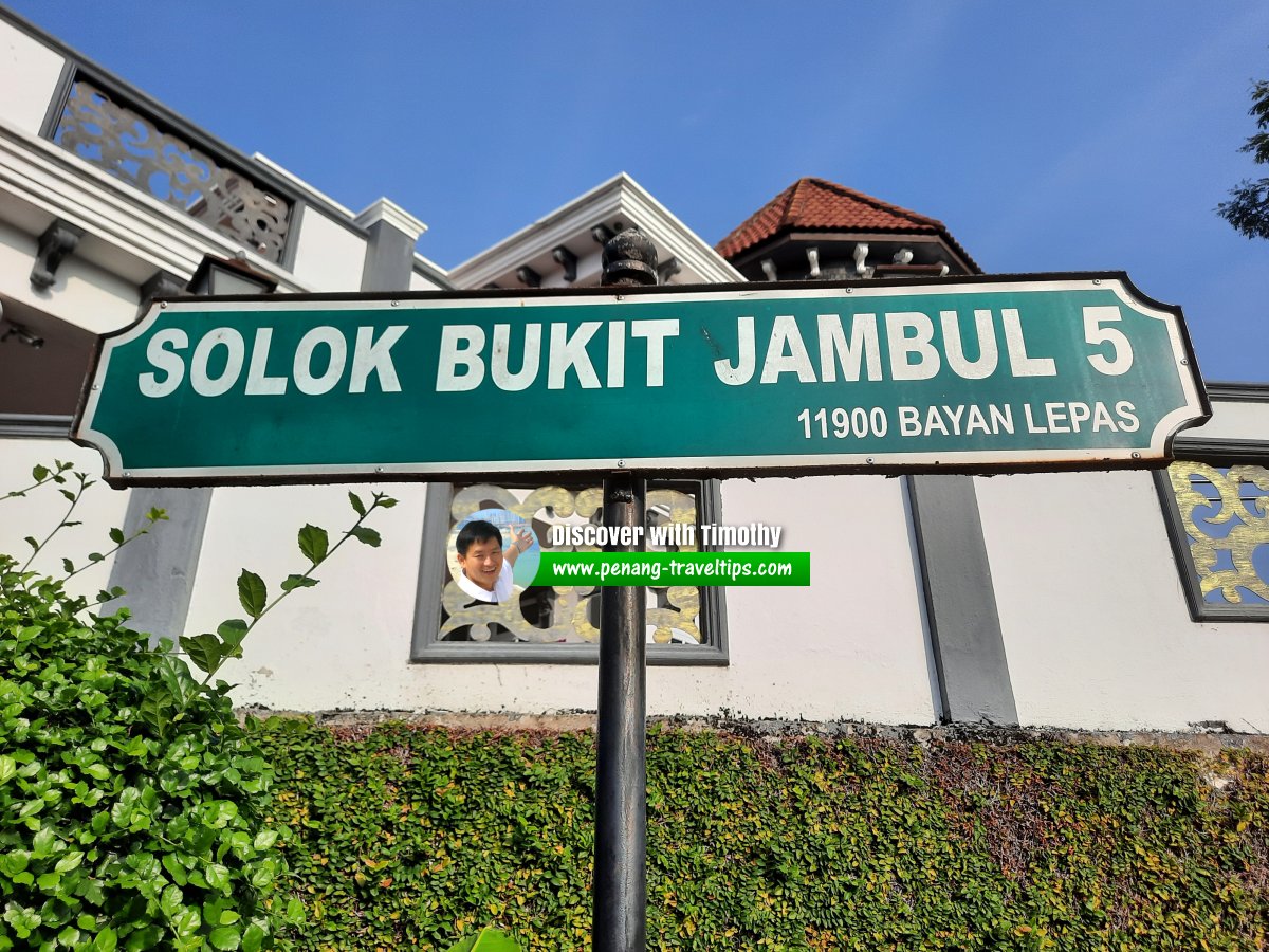 Solok Bukit Jambul 5 roadsign