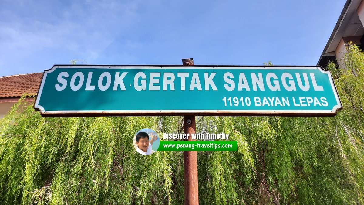 Solok Gertak Sanggul roadsign