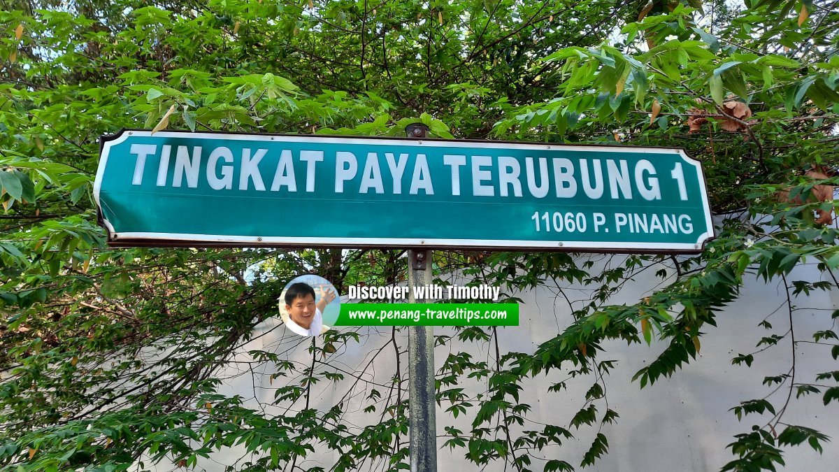 Tingkat Paya Terubong 1 roadsign