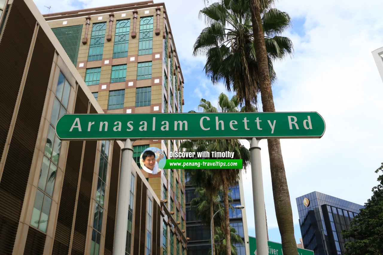 Arnasalam Chetty Road roadsign