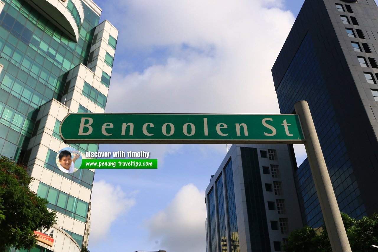Bencoolen Street roadsign