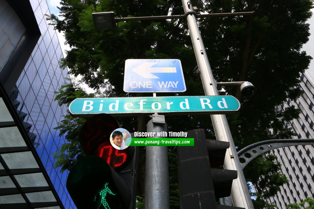 Bideford Road roadsign, Singapore