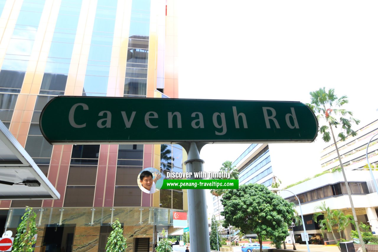 Cavenagh Road roadsign, Singapore