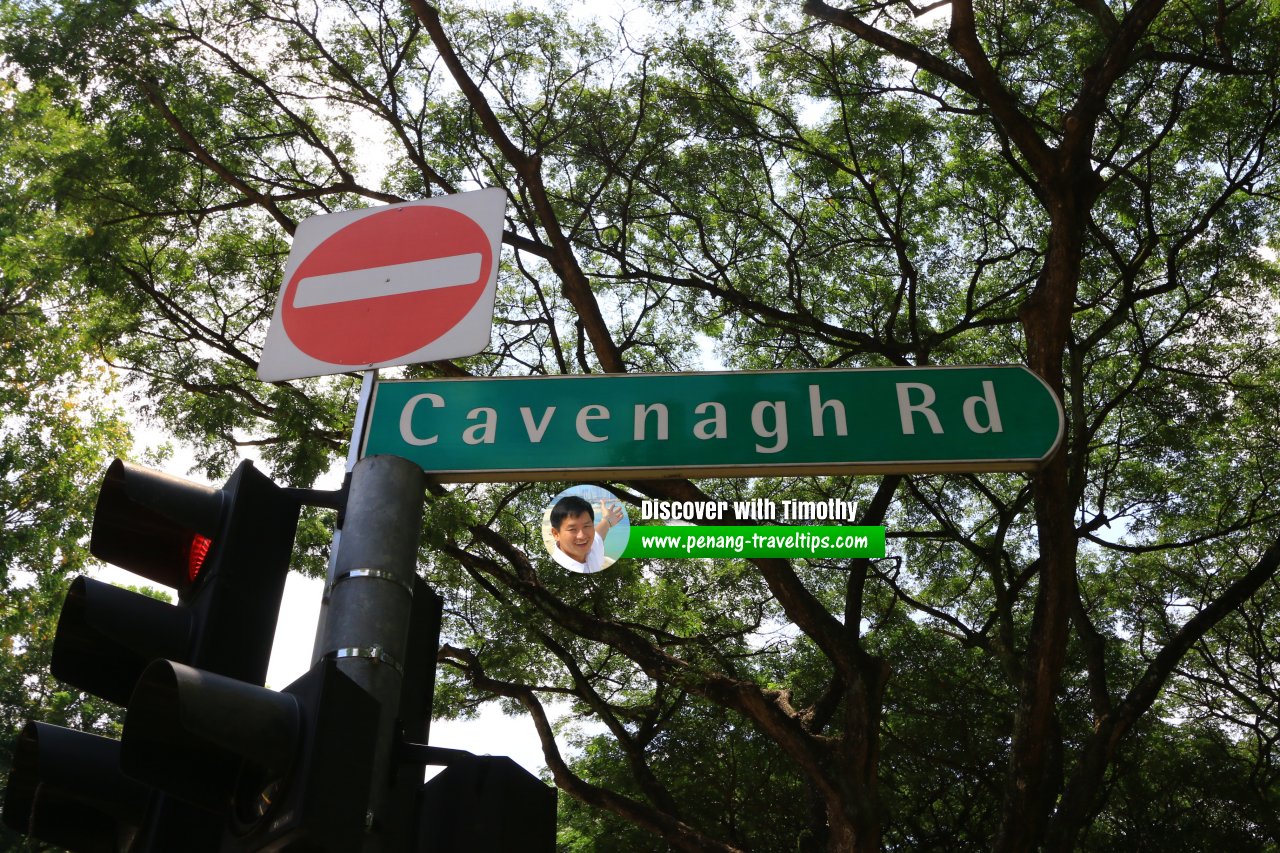 Cavenagh Road roadsign, Singapore