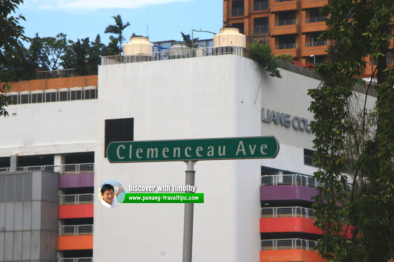 Clemenceau Avenue roadsign