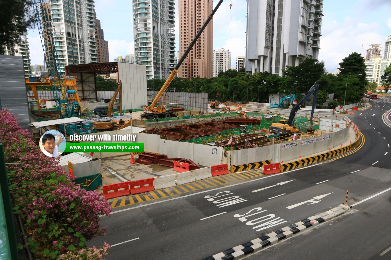 Great World MRT Station construction site