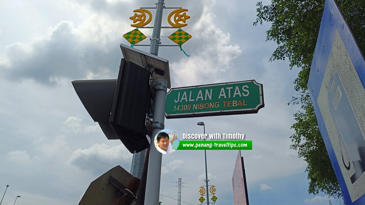 Jalan Atas roadsign, Nibong Tebal