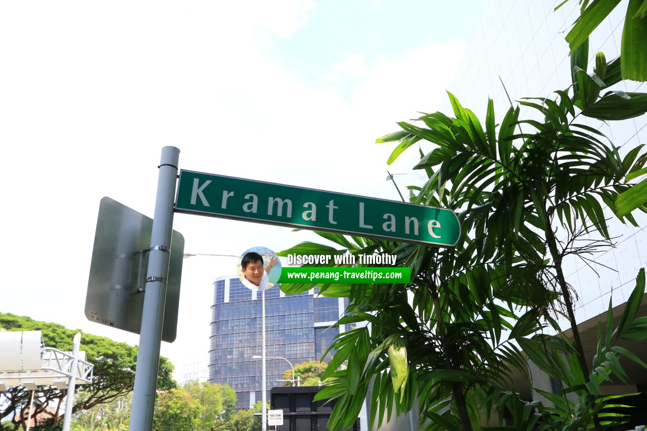Kramat Lane roadsign, Singapore