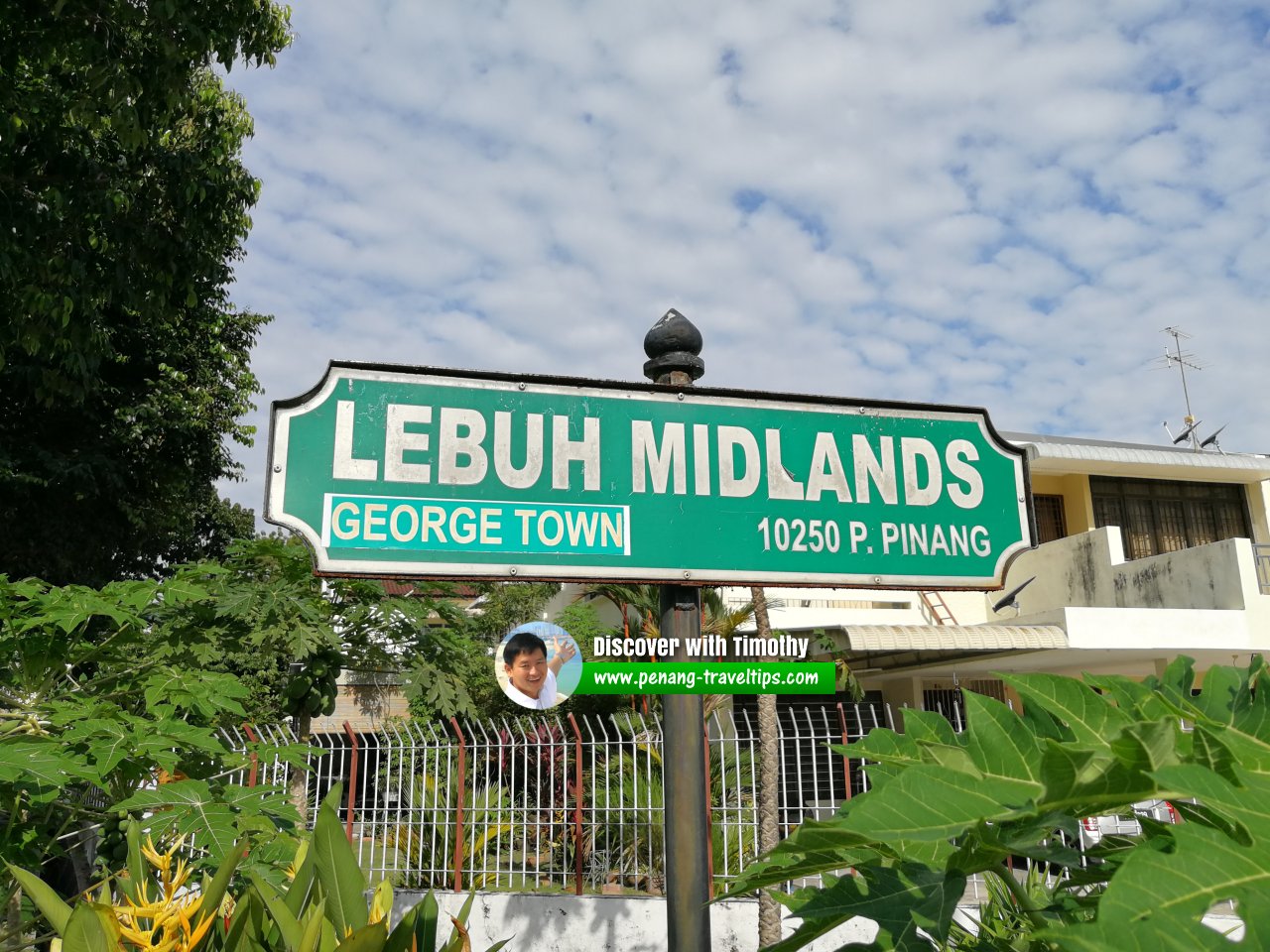 Lebuh Midlands roadsign