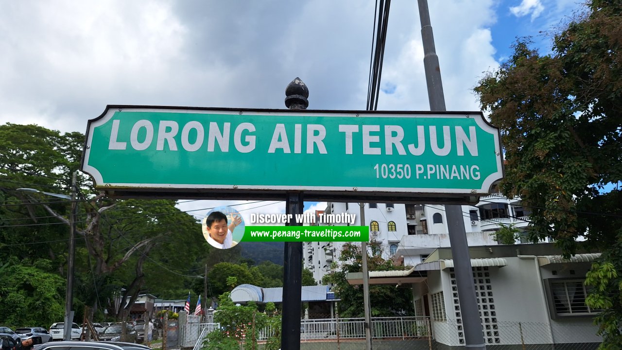 Lorong Air Terjun roadsign