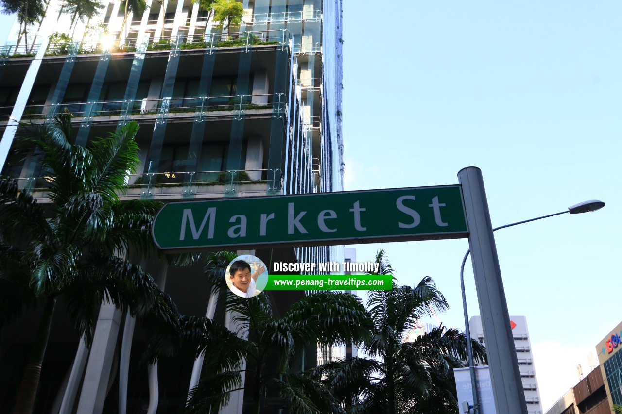 Market Street, Singapore, roadsign