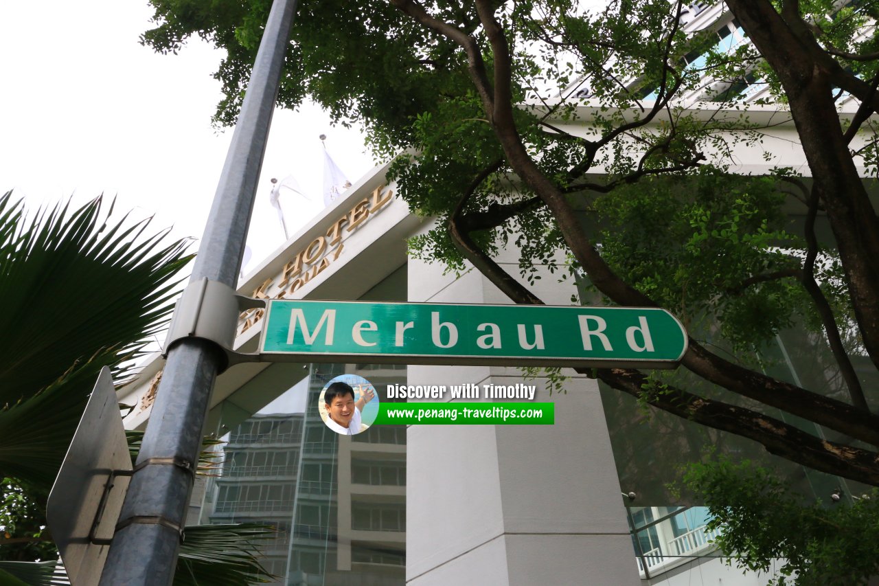 Merbau Road roadsign