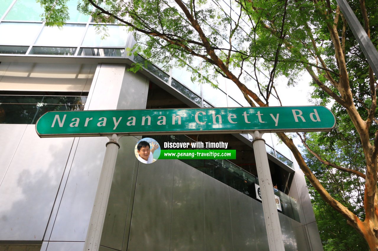 Narayanan Chetty Road roadsign