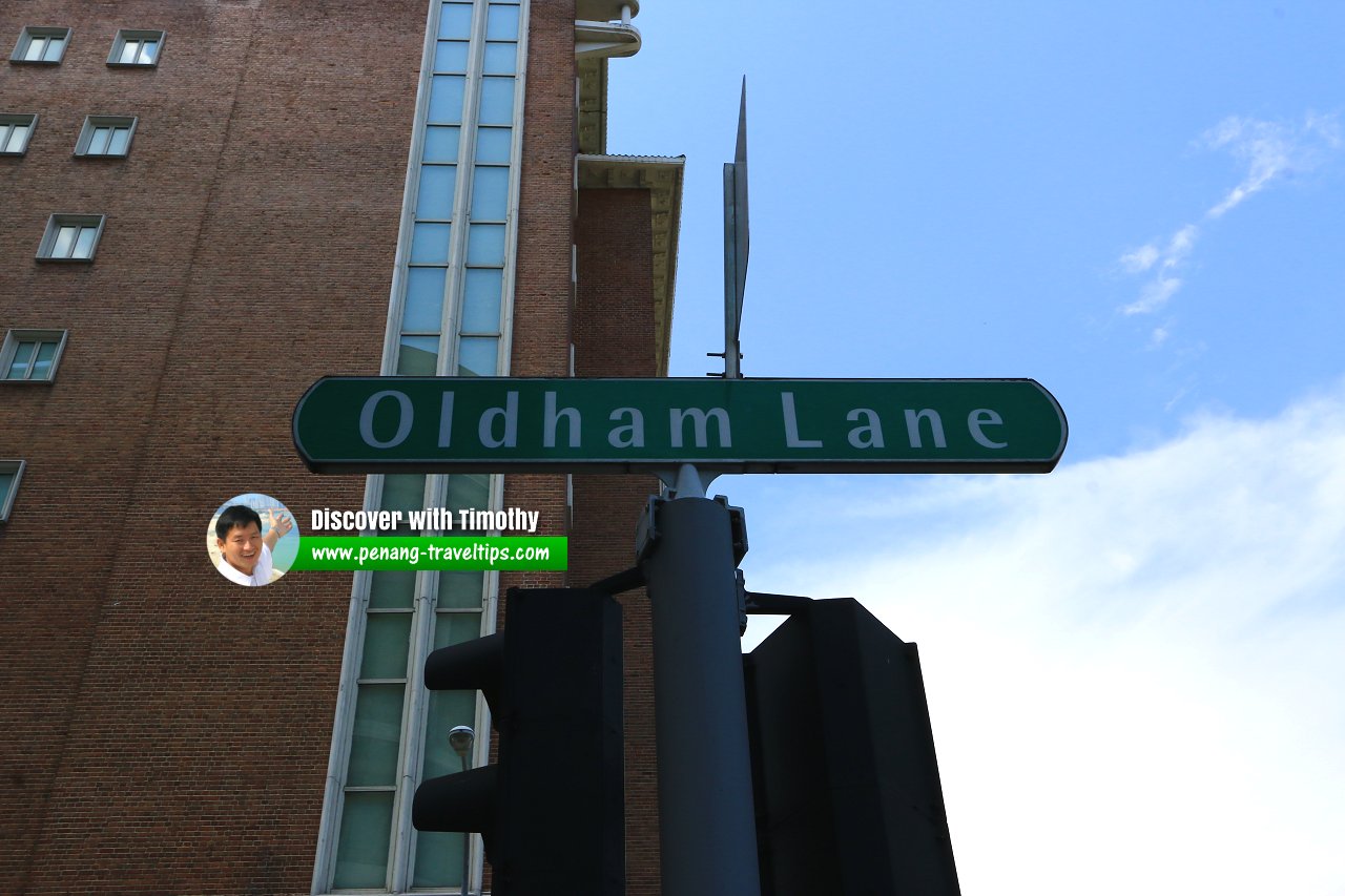 Oldham Lane roadsign