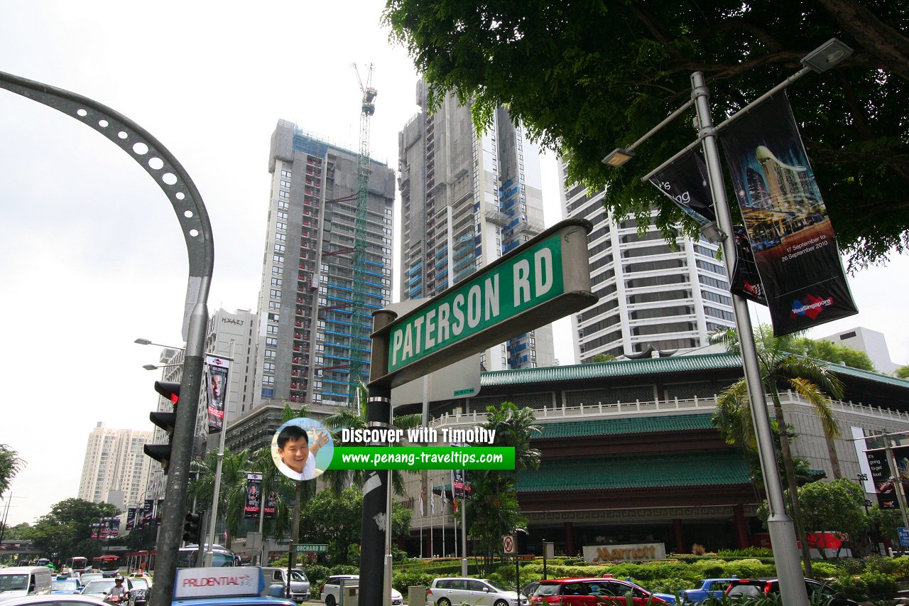 Paterson Road roadsign, at intersection with Orchard Road