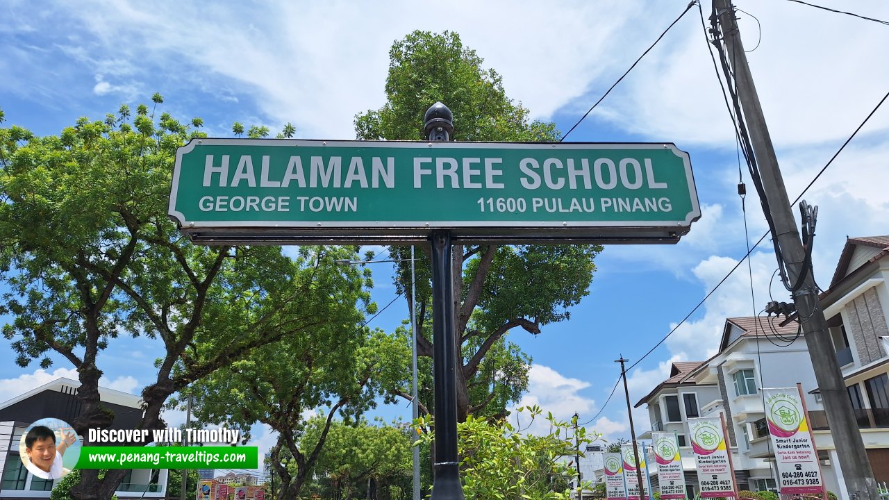 Halaman Free School roadsign