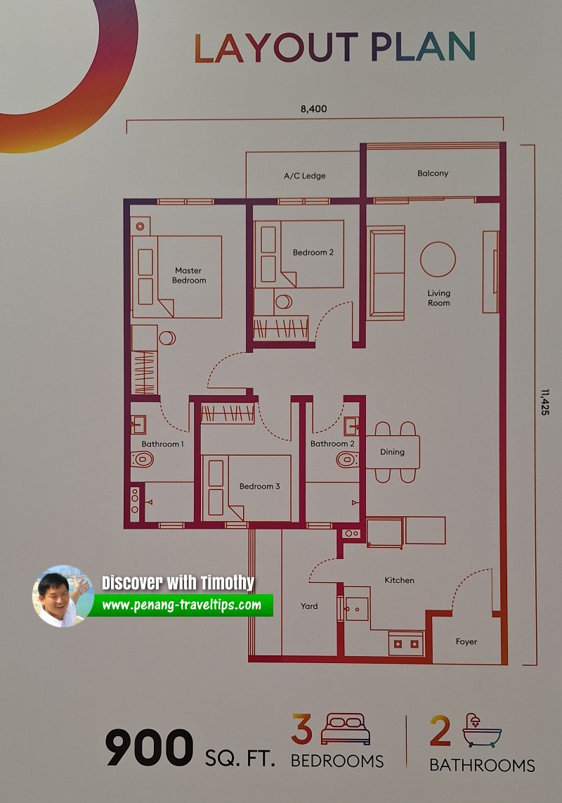 Layout plan of units at Iconic Harmony