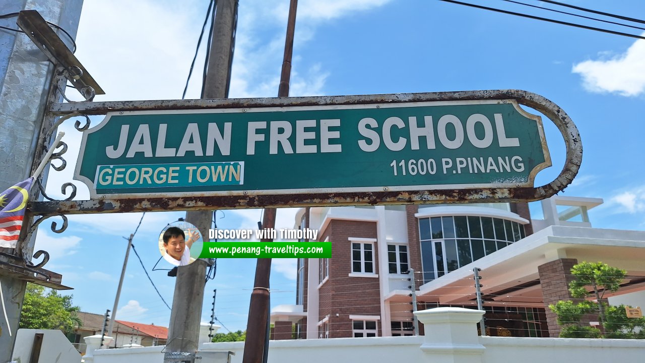 Jalan Free School roadsign