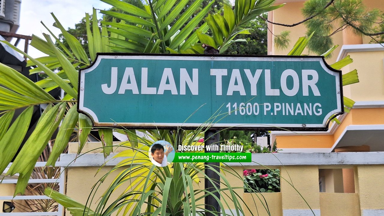 Jalan Taylor roadsign