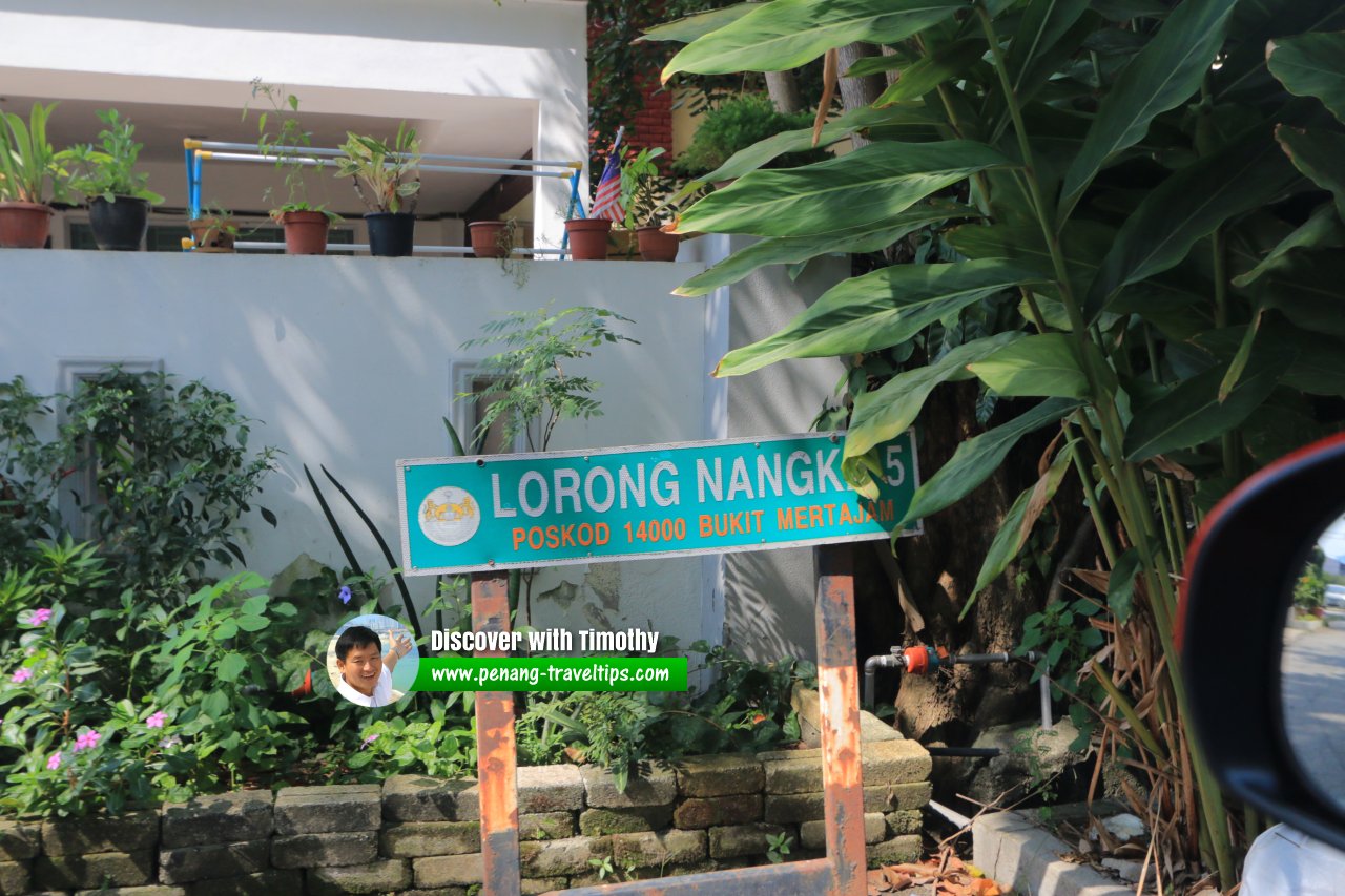 Lorong Nangka 5 roadsign, Bukit Mertajam