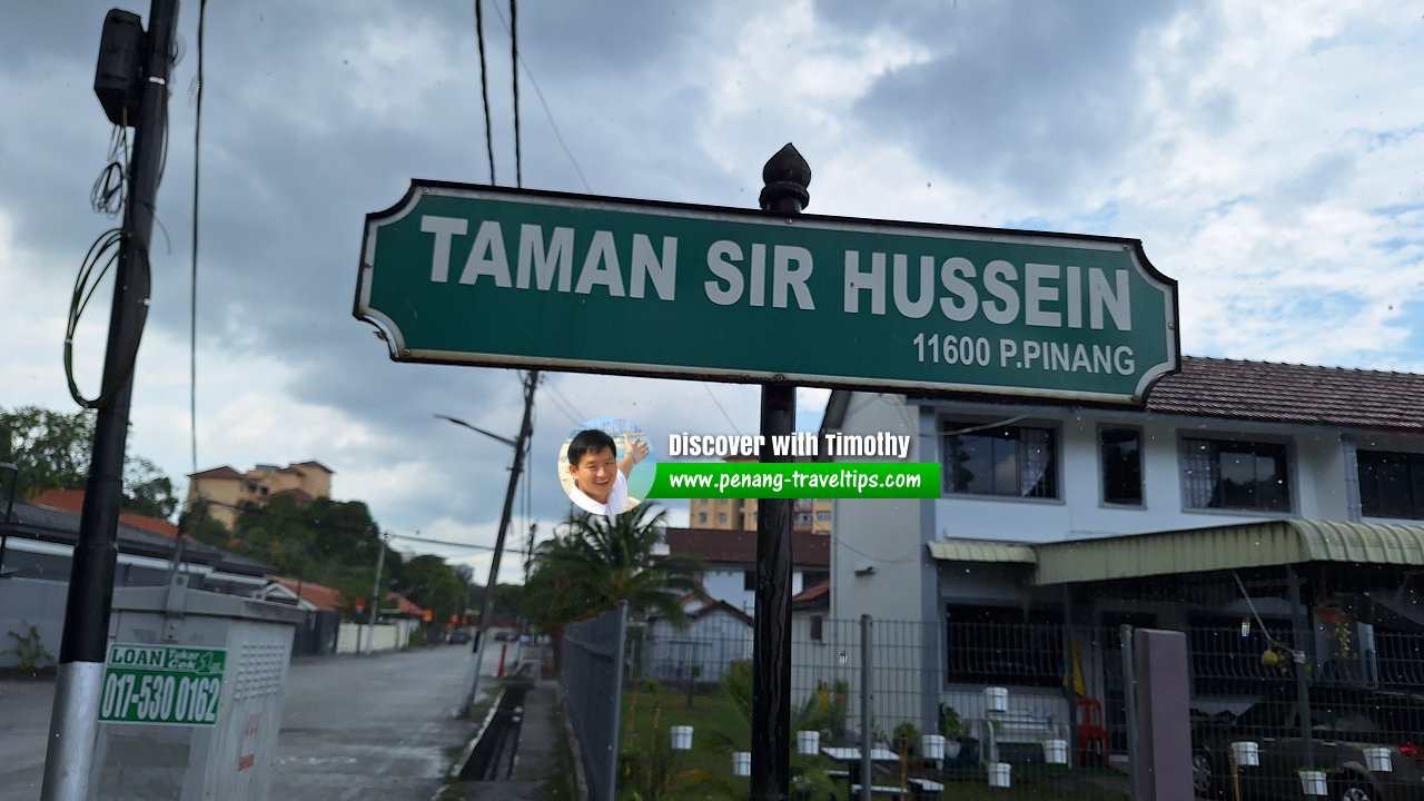 Taman Sir Hussein roadsign