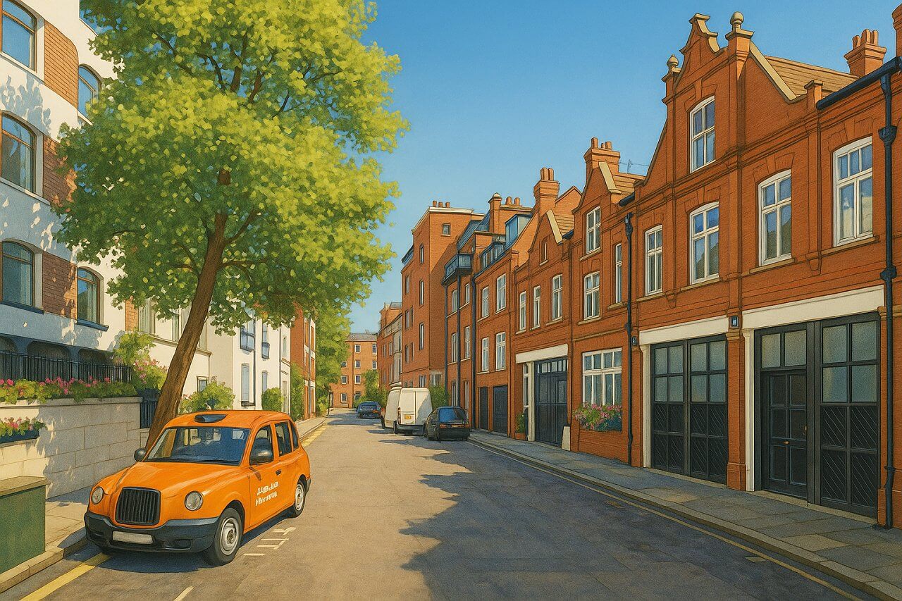 Painting of Adam's Row, London