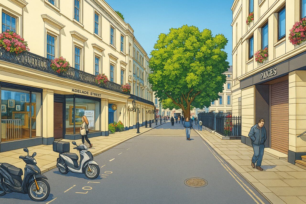Painting of Adelaide Street, London