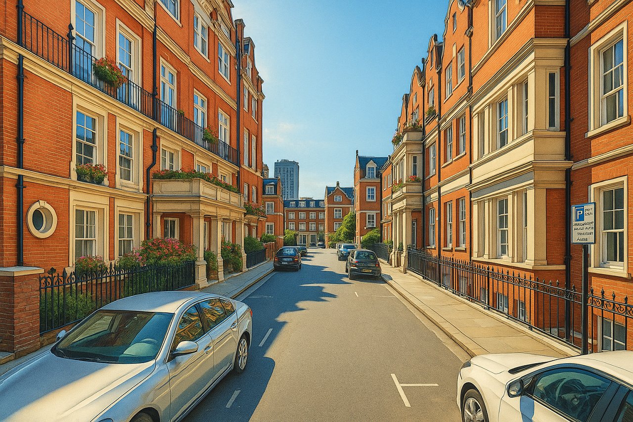 Painting of Balfour Place, London