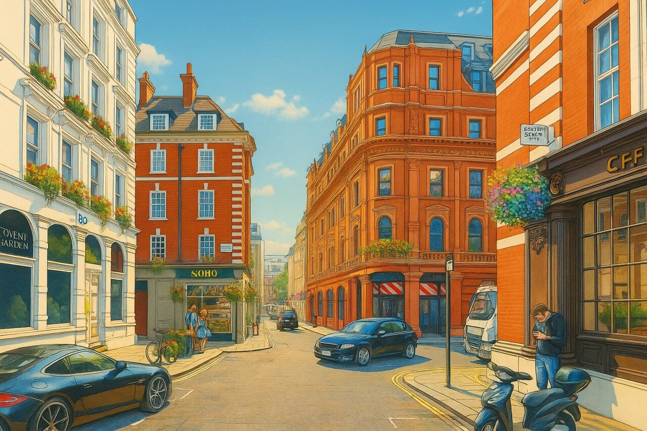 Painting of Bedford Street, London