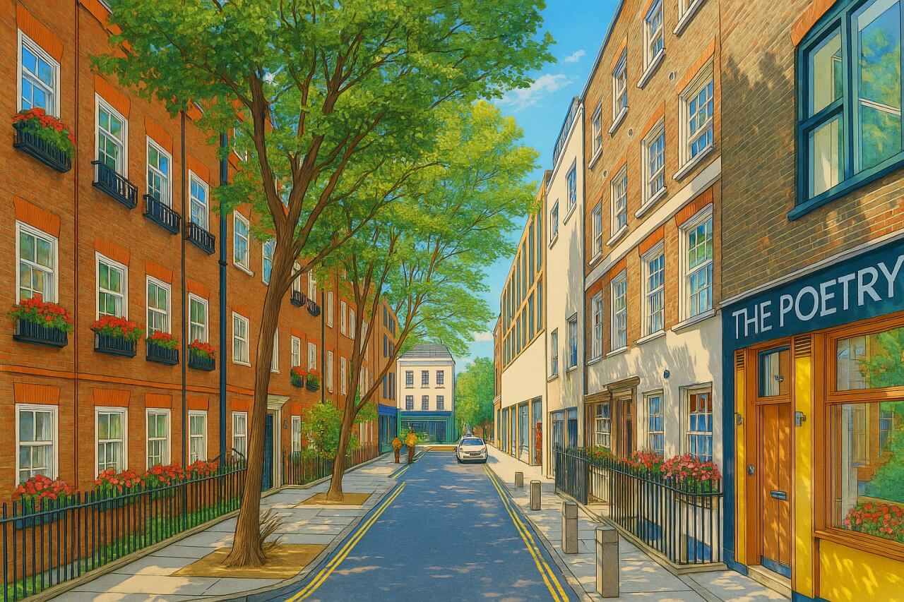 Painting of Betterton Street, London
