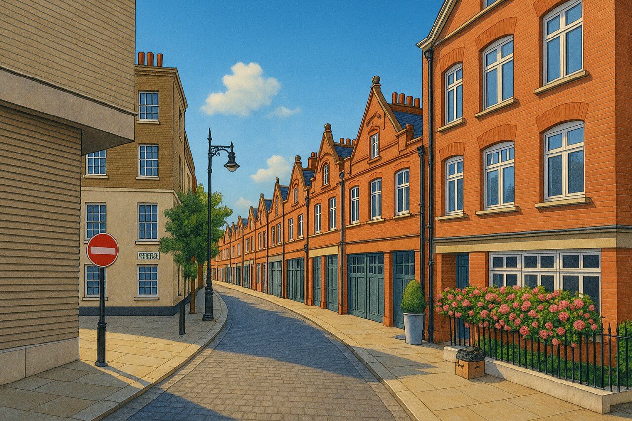 Painting of Bourdon Street, London