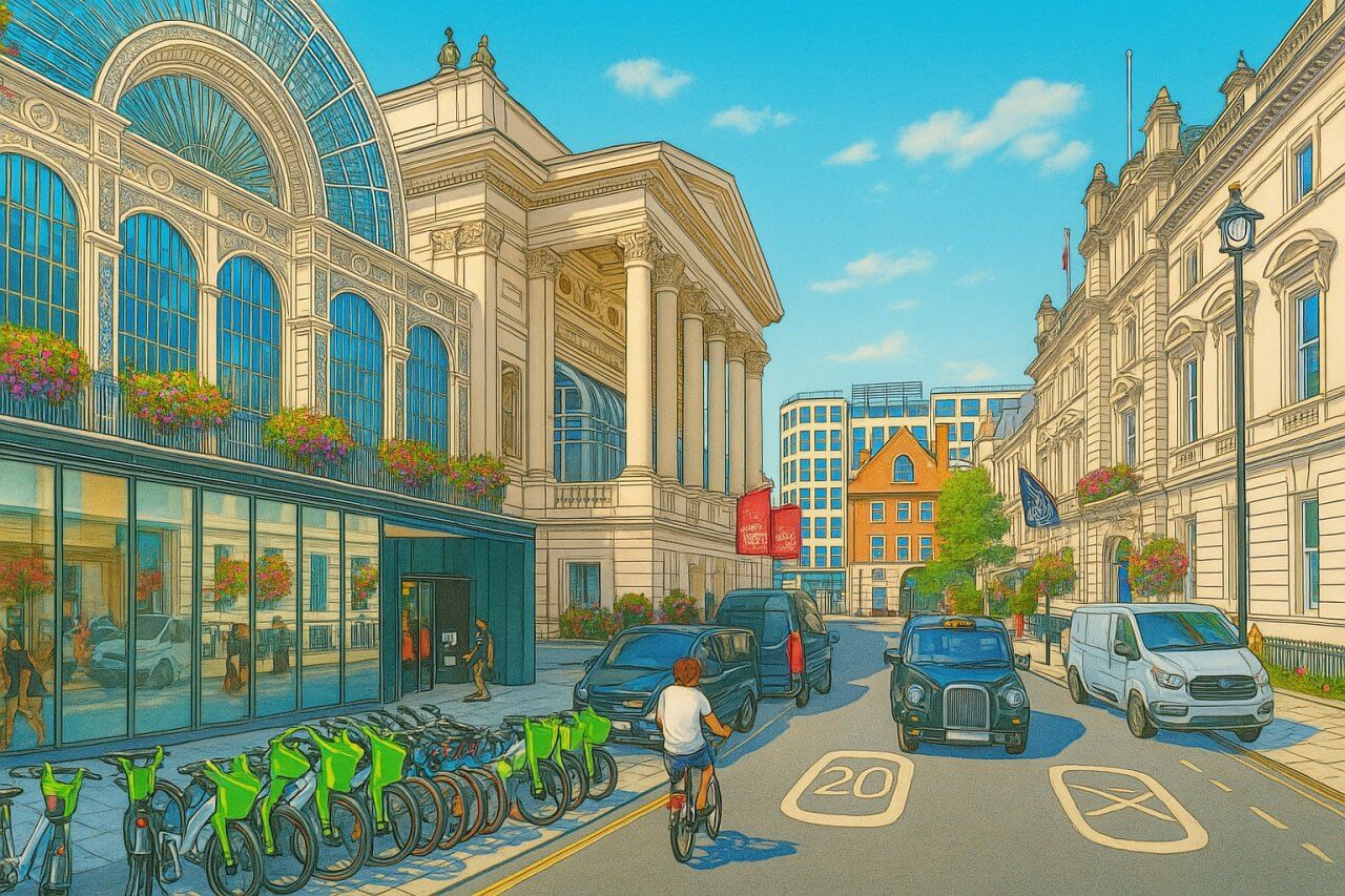 Painting of Bow Street, London