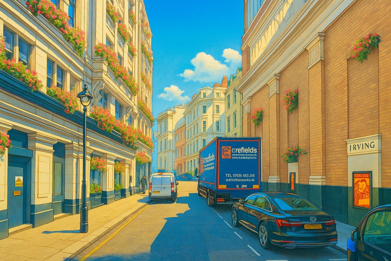 Painting of Burleigh Street, London