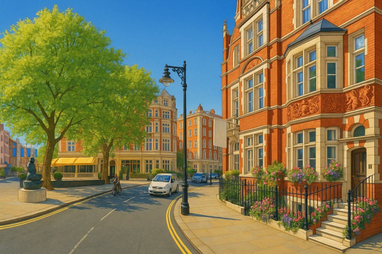 Painting of Carlos Place, London