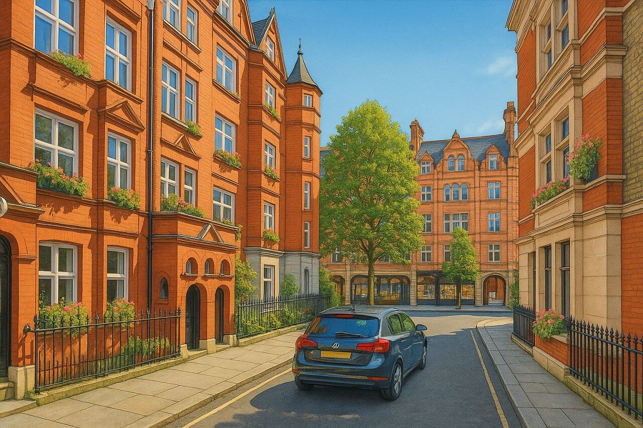 Painting of Carpenter Street, London