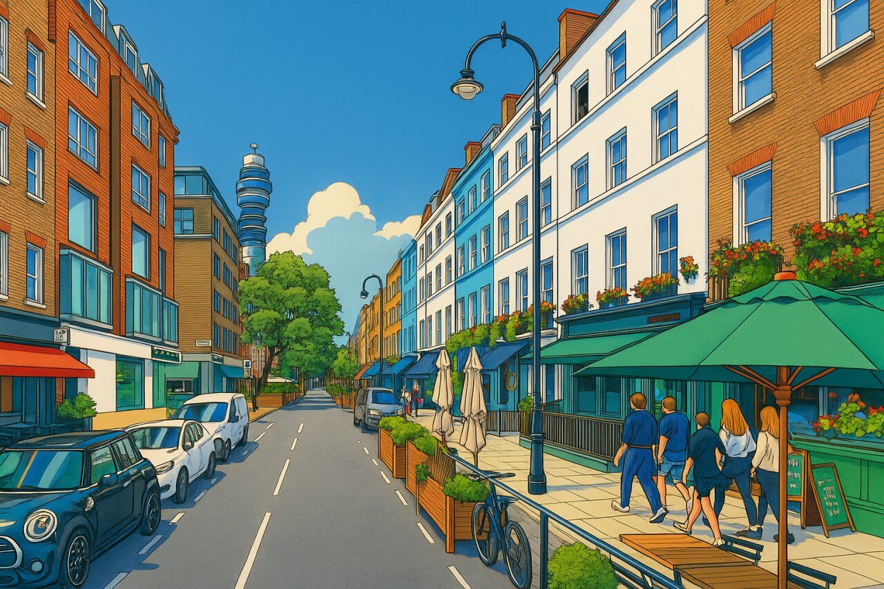 Painting of Charlotte Street