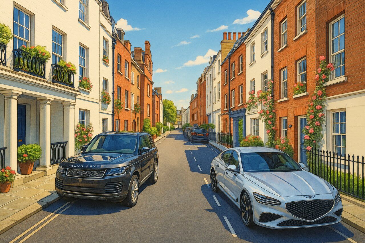 Painting of Culross Street, London