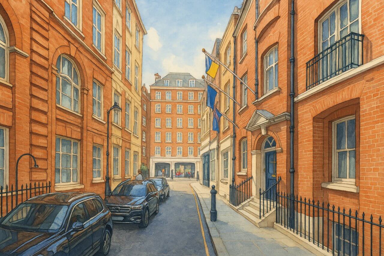 Painting of Dartmouth Street, London