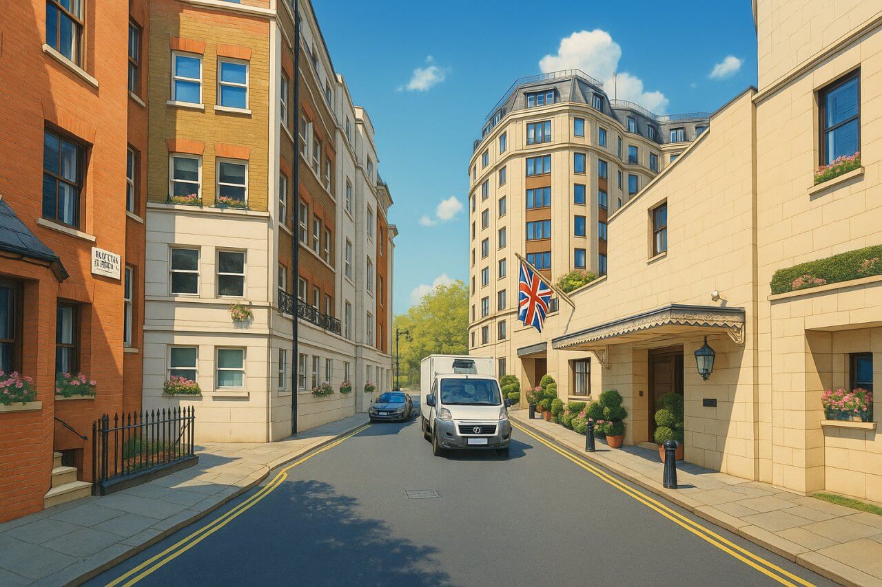 Painting of Deanery Street, London