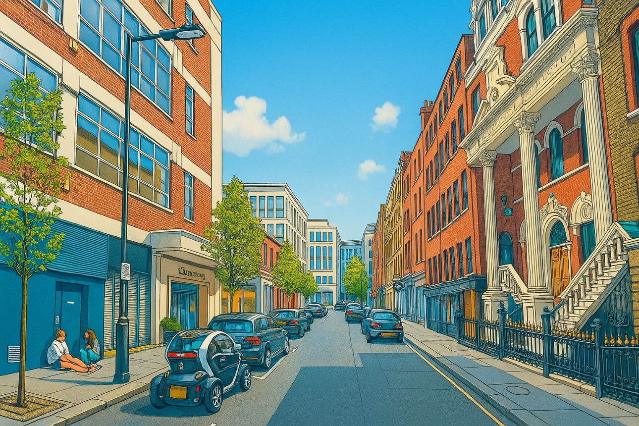 Painting of Eastcastle Street