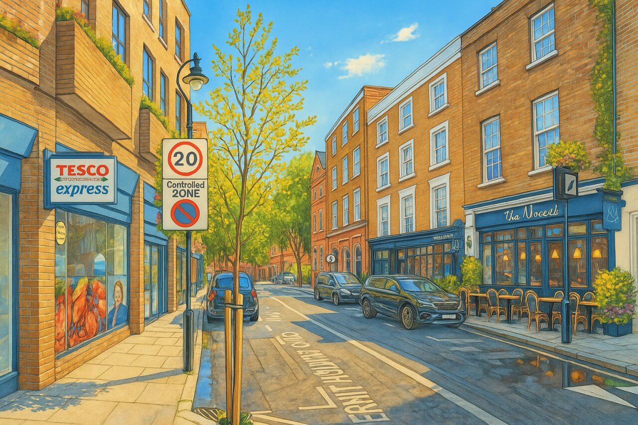Painting of Endell Street, London