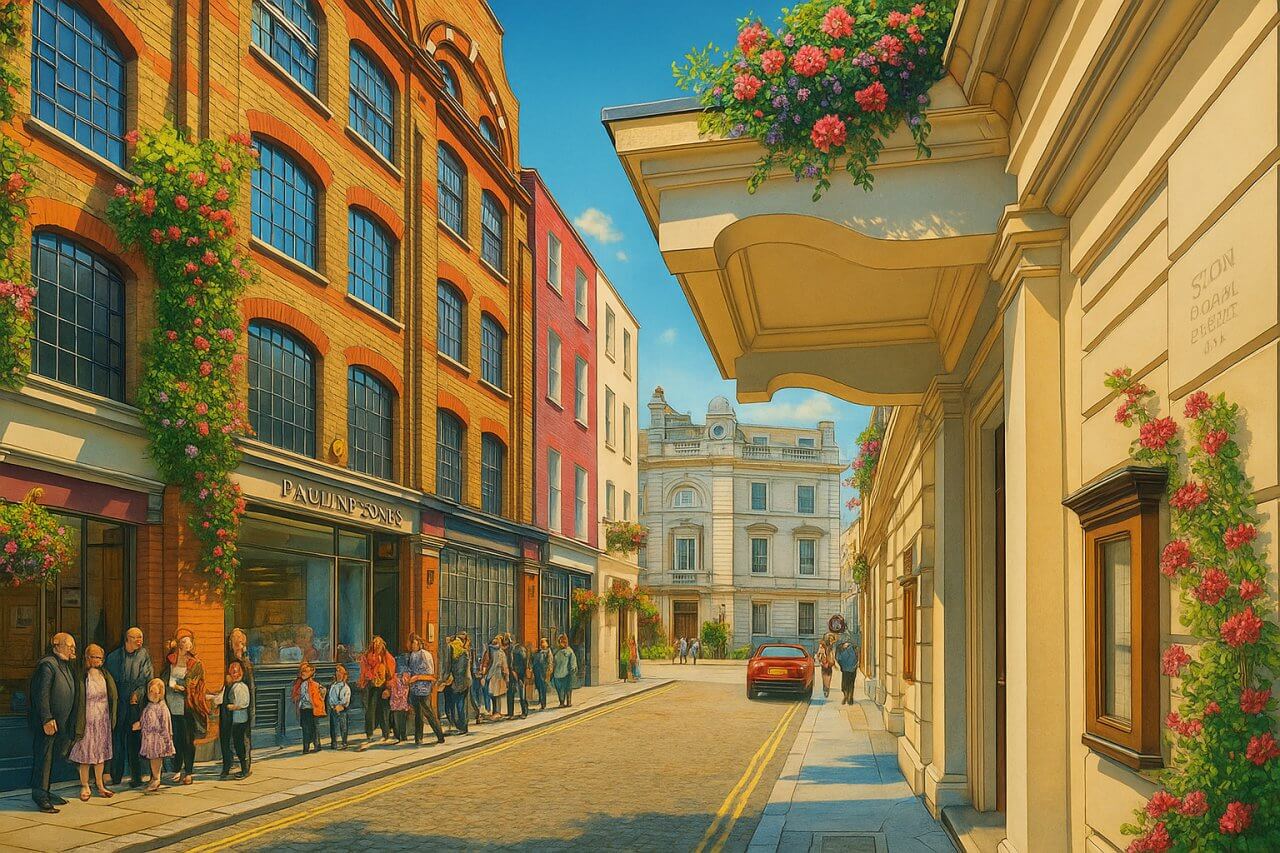 Painting of Floral Street, London