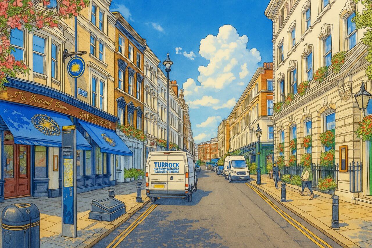 Painting of Garrick Street, London